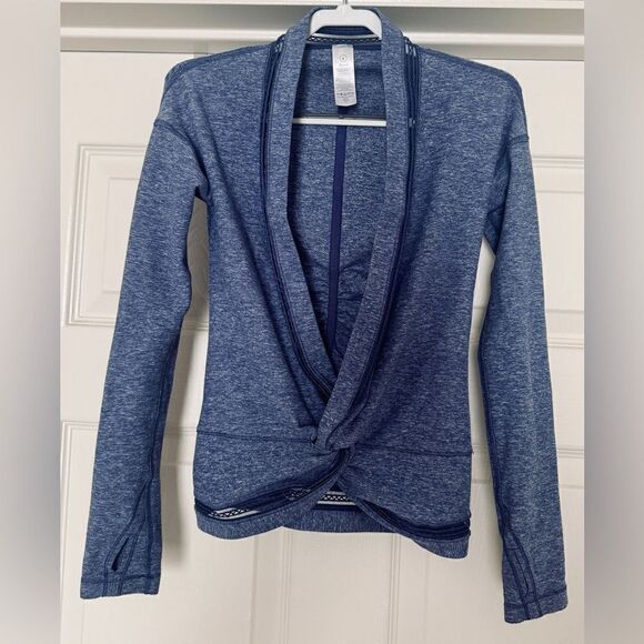 Ivivva Lululemon Own the Move Twist Wrap Long Sleeve Shirt Girls Purple Size 6 - Picture 3 of 6